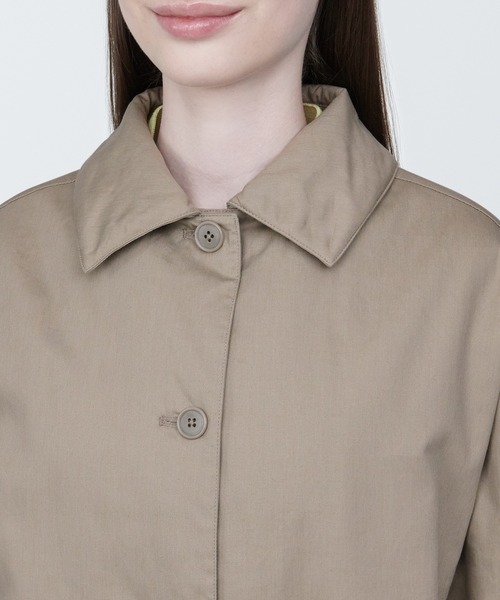 無印良品（ムジルシリョウヒン）の「婦人　木の実から作ったカポック混中わたステンカラーコート（ステンカラーコート・レディース・イエロー系2/ブラック/ライトベージュ・M/S/XS/XL/L）」の15枚目の写真