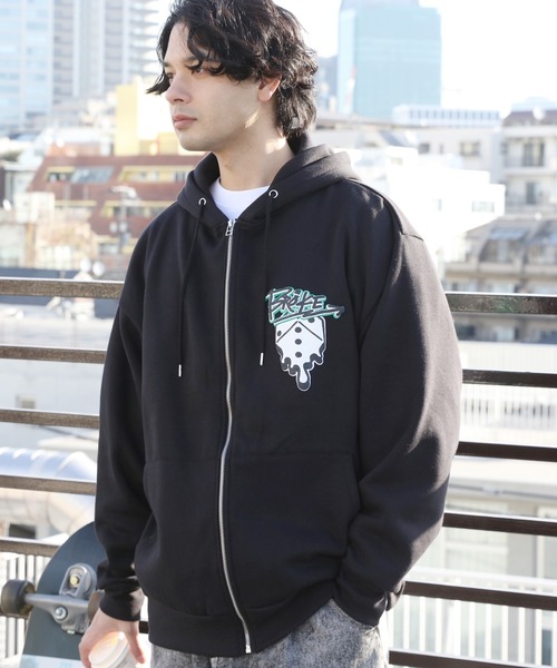 ８(eight)（エイト）の「グラフィック裏起毛ZIPパーカー（パーカー・メンズ・ブラック/アッシュグレー・LARGE/MEDIUM）」の18枚目の写真