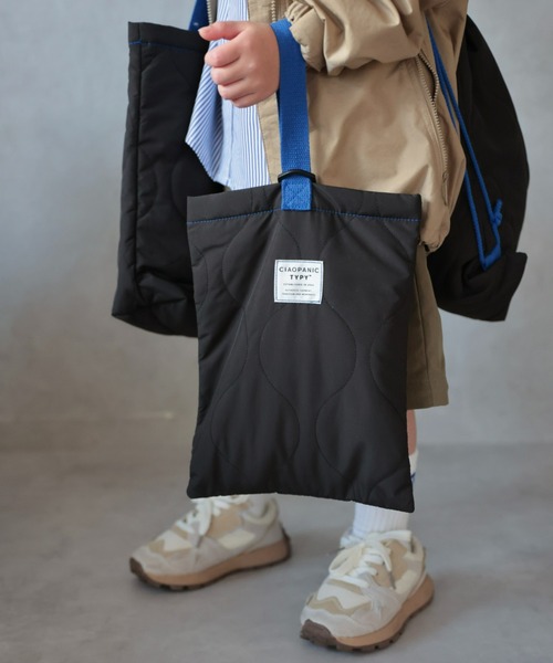 CIAOPANIC TYPY（チャオパニックティピー）の「【WEB限定】【KIDS】【New TYPY Life】キルティングシューズケース（トートバッグ・キッズ・ピンク/ブラック/カーキ・ONE SIZE）」の2枚目の写真