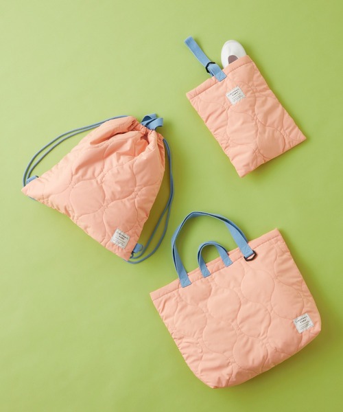 CIAOPANIC TYPY（チャオパニックティピー）の「【WEB限定】【KIDS】【New TYPY Life】キルティングシューズケース（トートバッグ・キッズ・ピンク/ブラック/カーキ・ONE SIZE）」の4枚目の写真