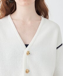 MACPHEE（マカフィー）の「ハーフミラノ Vネックカーディガン（ニット