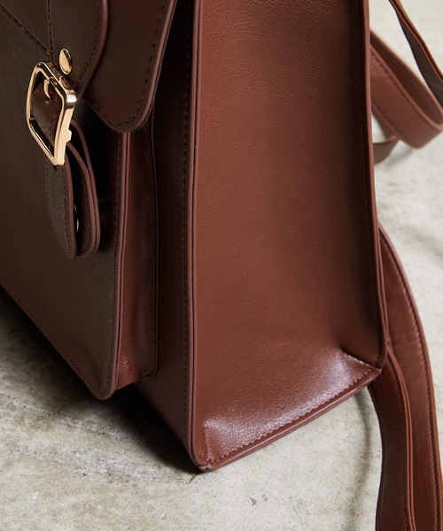 Sunny Side サニーサイド：縦型 3WAY サッチェルバッグ（バックパック