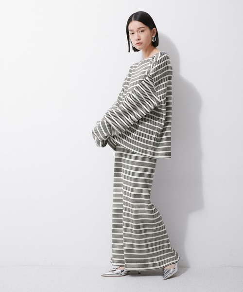 MILLER（ミラー）の「【Miller for ADAM ET ROPE'】別注WAFFLE BORDER SKIRT（スカート・レディース・グリーン系その他/オフホワイト・FREE）」の4枚目の写真