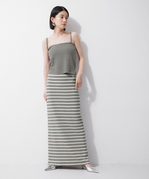 MILLER（ミラー）の「【Miller for ADAM ET ROPE'】別注WAFFLE BORDER SKIRT（スカート・レディース・グリーン系その他/オフホワイト・FREE）」の7枚目の写真