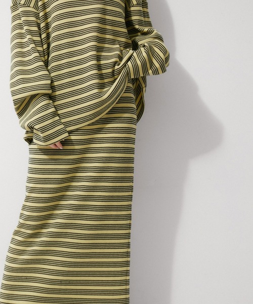 MILLER（ミラー）の「【Miller for ADAM ET ROPE'】別注WAFFLE BORDER SKIRT（スカート・レディース・グリーン系その他/オフホワイト・FREE）」の12枚目の写真