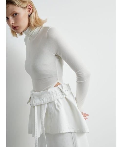 styling/(スタイリング)の「サイドオープンタートルネックボディスーツ(Tシャツ/カットソー・レディース・ホワイト/グレー/ブラック・FREE)」の21枚目の写真