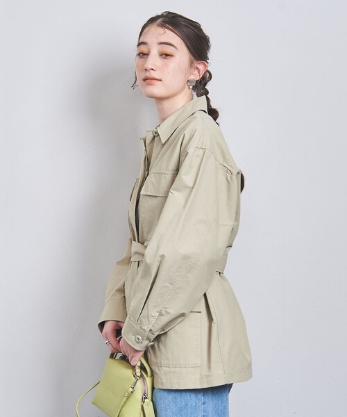 UNITED ARROWS（ユナイテッドアローズ）の「ミリタリー ベルテッド コート（ミリタリージャケット・レディース・ホワイト/ベージュ・36/38）」の12枚目の写真