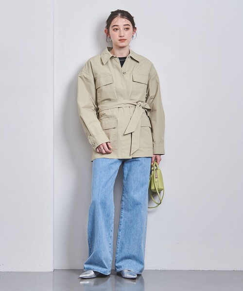 UNITED ARROWS（ユナイテッドアローズ）の「ミリタリー ベルテッド コート（ミリタリージャケット・レディース・ホワイト/ベージュ・36/38）」の10枚目の写真