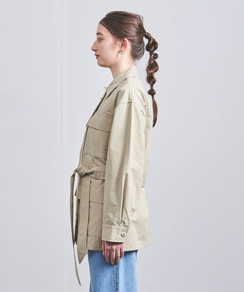 UNITED ARROWS（ユナイテッドアローズ）の「ミリタリー ベルテッド コート（ミリタリージャケット・レディース・ホワイト/ベージュ・36/38）」の3枚目の写真