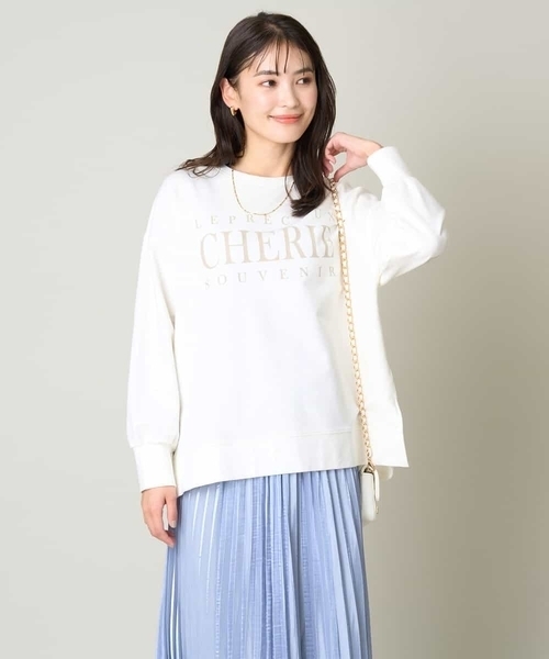 a.v.v(アーヴェヴェ)の「大人のきれいめロゴスウェット(Tシャツ/カットソー・レディース・グレー/ホワイト・40/38/42/36/34)」の3枚目の写真