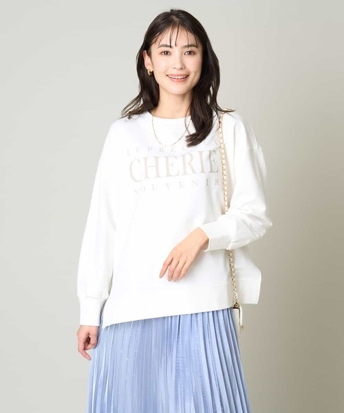 a.v.v(アーヴェヴェ)の「大人のきれいめロゴスウェット(Tシャツ/カットソー・レディース・グレー/ホワイト・40/38/42/36/34)」の4枚目の写真