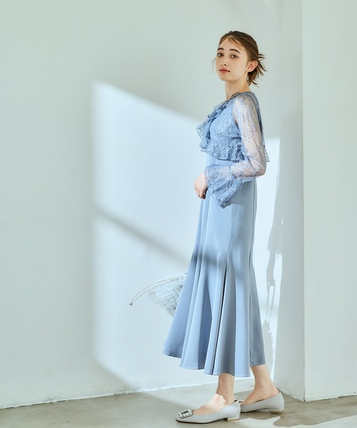 12Twelve Agenda(トゥエルブ アジェンダ)の「【組み合わせ自由】【結婚式】マーメイドキャミワンピース(ドレス・レディース・ブラウン/カーキ/ネイビー/ミント/ブルー・M)」の18枚目の写真