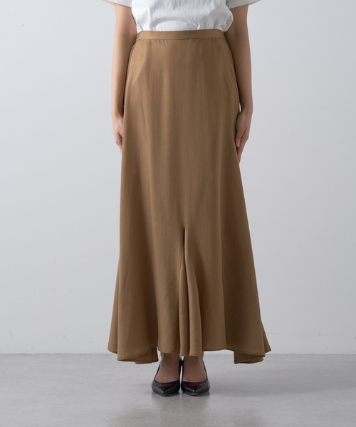 GALLARDAGALANTE（ガリャルダガランテ）の「キュプラフレアスカート（スカート・レディース・ダークグレー/キャメル・1/0）」の6枚目の写真