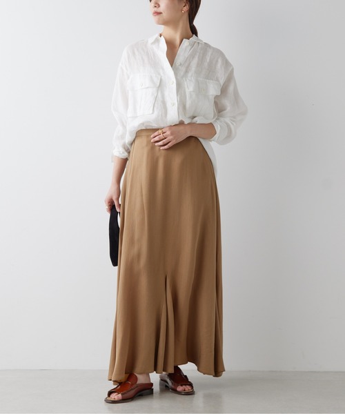 GALLARDAGALANTE（ガリャルダガランテ）の「キュプラフレアスカート（スカート・レディース・ダークグレー/キャメル・1/0）」の18枚目の写真