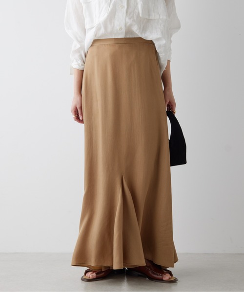 GALLARDAGALANTE（ガリャルダガランテ）の「キュプラフレアスカート（スカート・レディース・ダークグレー/キャメル・1/0）」の21枚目の写真