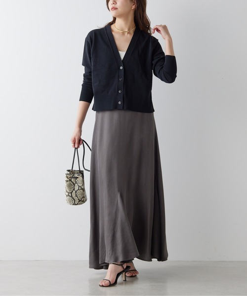 GALLARDAGALANTE（ガリャルダガランテ）の「キュプラフレアスカート（スカート・レディース・ダークグレー/キャメル・1/0）」の12枚目の写真