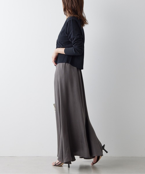 GALLARDAGALANTE（ガリャルダガランテ）の「キュプラフレアスカート（スカート・レディース・ダークグレー/キャメル・1/0）」の13枚目の写真