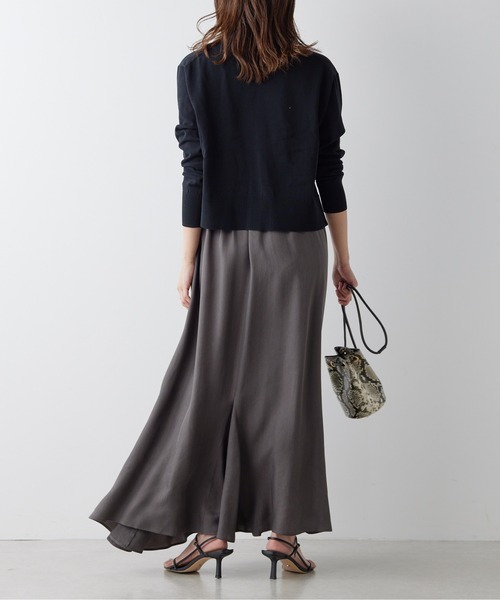 GALLARDAGALANTE（ガリャルダガランテ）の「キュプラフレアスカート（スカート・レディース・ダークグレー/キャメル・1/0）」の14枚目の写真