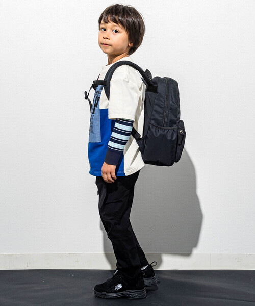 WASK（ワスク）の「ロゴ刺しゅうメッシュポケットリュック（バックパック/リュック・キッズ・グリーン/ブラック・L/M）」の5枚目の写真