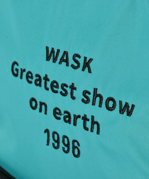 WASK（ワスク）の「ロゴ刺しゅうメッシュポケットリュック（バックパック/リュック・キッズ・グリーン/ブラック・L/M）」の10枚目の写真