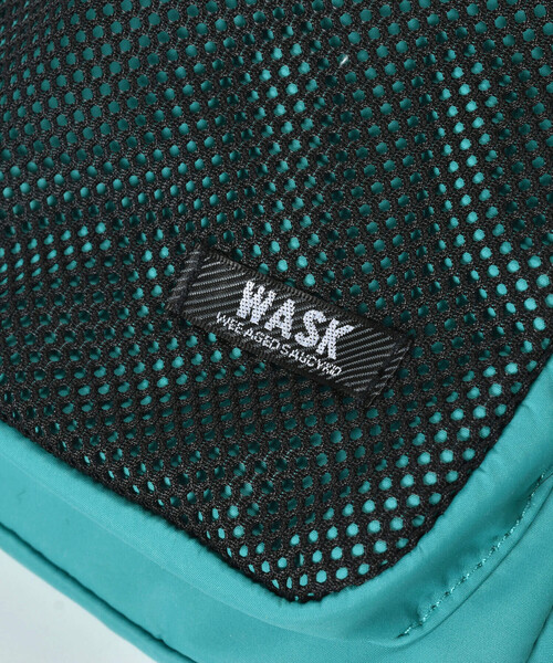 WASK（ワスク）の「ロゴ刺しゅうメッシュポケットリュック（バックパック/リュック・キッズ・グリーン/ブラック・L/M）」の11枚目の写真