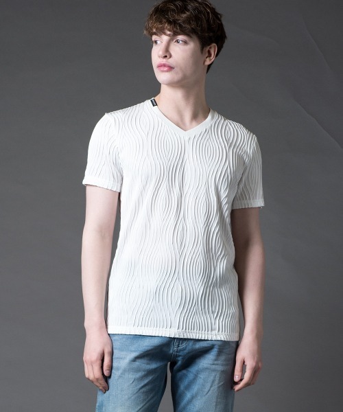 【セール】ONDA(オンダ)ウェーブタック Vネック Tシャツ（Tシャツ/カットソー）｜BUFFALO BOBS（バッファローボブズ）
