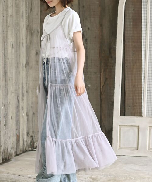 rps(アールピーエス)の「チュールキャミ前開きキャミカーディガン(ワンピース・レディース・ベージュ系その他/ブラック/グレー/チェック・フリー)」の15枚目の写真