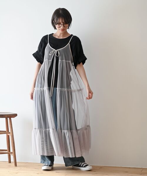 rps(アールピーエス)の「チュールキャミ前開きキャミカーディガン(ワンピース・レディース・ベージュ系その他/ブラック/グレー/チェック・フリー)」の22枚目の写真