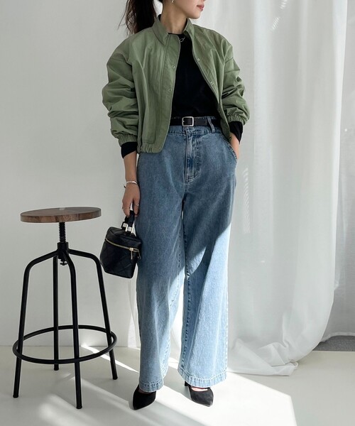 fredy emue（フレディエミュ）の「ナイロンショートブルゾン（ブルゾン・レディース・オフホワイト/カーキ・38）」の13枚目の写真