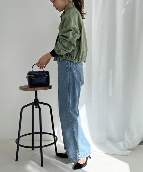 fredy emue（フレディエミュ）の「ナイロンショートブルゾン（ブルゾン・レディース・オフホワイト/カーキ・38）」の14枚目の写真