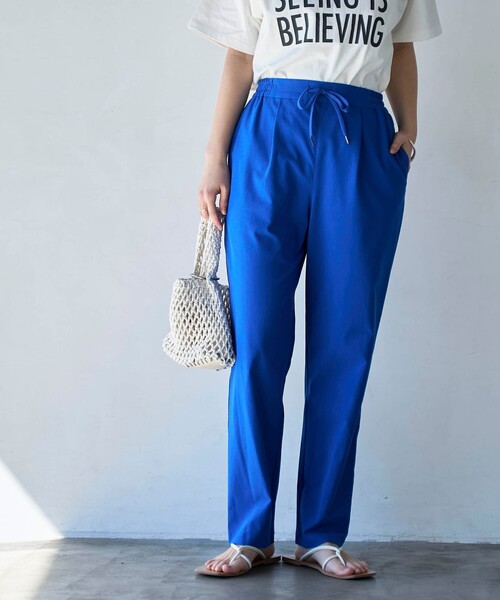 coen(コーエン)の「接触冷感やみつきCOOLストレッチパンツ(WEB限定サイズ)(その他パンツ・レディース・ダークグレー/ブラウン/ナチュラル/ブラック/ターコイズブルー/コバルトブルー・S/XL/L/M)」の6枚目の写真