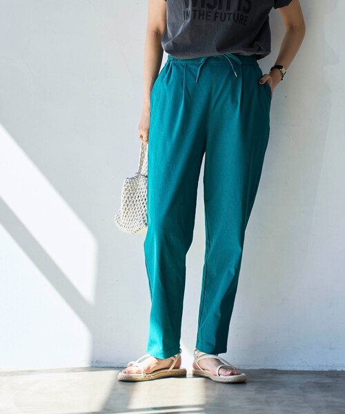 coen(コーエン)の「接触冷感やみつきCOOLストレッチパンツ(WEB限定サイズ)(その他パンツ・レディース・ダークグレー/ブラウン/ナチュラル/ブラック/ターコイズブルー/コバルトブルー・S/XL/L/M)」の5枚目の写真