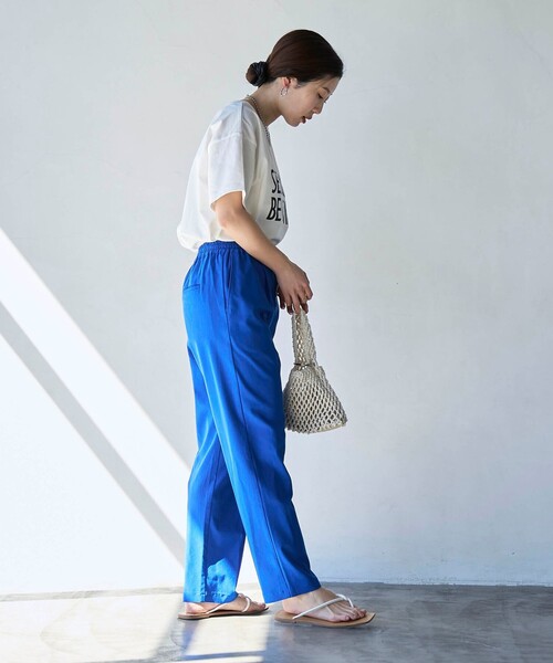 coen(コーエン)の「接触冷感やみつきCOOLストレッチパンツ(WEB限定サイズ)(その他パンツ・レディース・ダークグレー/ブラウン/ナチュラル/ブラック/ターコイズブルー/コバルトブルー・S/XL/L/M)」の8枚目の写真