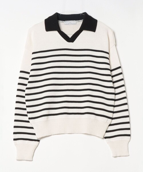 TRICOTS JEAN MARC（トリコットジーンマルク）の「【Tricots Jean Marc】衿付きボーダープルオーバー（ニット/セーター・レディース・ホワイト系その他4/ブルー系その他3・FREE）」の15枚目の写真