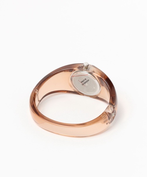 niko and...(ニコアンド)の「クリアバングルウォッチ(アナログ腕時計・レディース・ホワイト/ピンク/ブラウン/グリーン・0)」の5枚目の写真