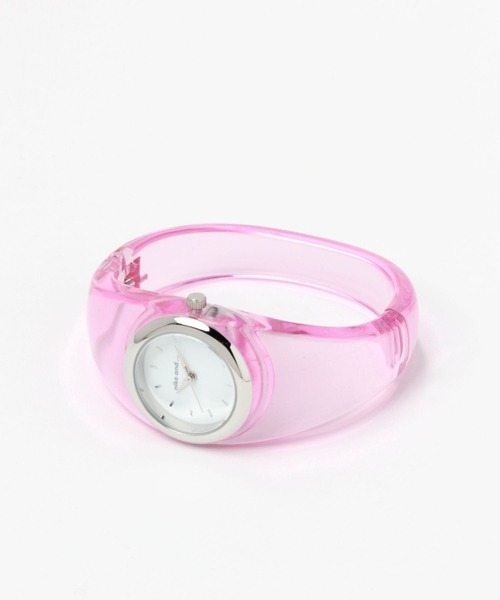 niko and...(ニコアンド)の「クリアバングルウォッチ(アナログ腕時計・レディース・ホワイト/ピンク/ブラウン/グリーン・0)」の14枚目の写真
