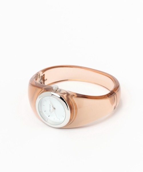 niko and...(ニコアンド)の「クリアバングルウォッチ(アナログ腕時計・レディース・ホワイト/ピンク/ブラウン/グリーン・0)」の15枚目の写真