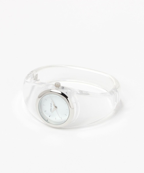 niko and...(ニコアンド)の「クリアバングルウォッチ(アナログ腕時計・レディース・ホワイト/ピンク/ブラウン/グリーン・0)」の16枚目の写真