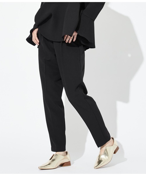 Settimissimo（セッティミッシモ）の「ハイウエスト テーパードパンツ（その他パンツ・レディース・ブラック/ベージュ・FREE）」の4枚目の写真