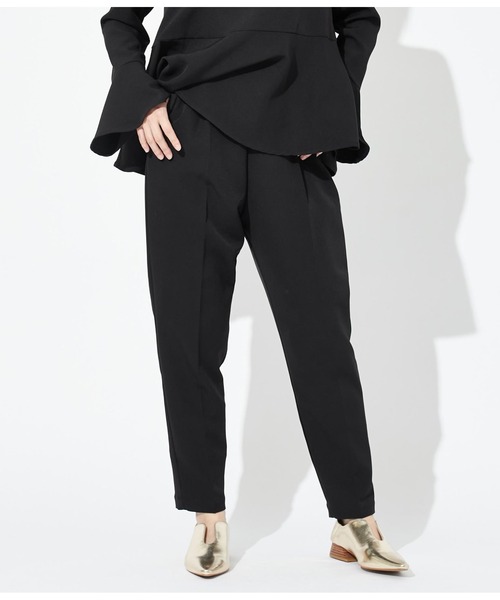 Settimissimo（セッティミッシモ）の「ハイウエスト テーパードパンツ（その他パンツ・レディース・ブラック/ベージュ・FREE）」の5枚目の写真