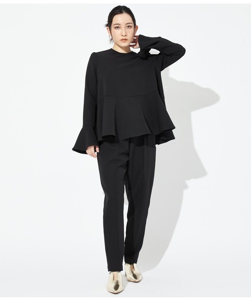 Settimissimo（セッティミッシモ）の「ハイウエスト テーパードパンツ（その他パンツ・レディース・ブラック/ベージュ・FREE）」の7枚目の写真