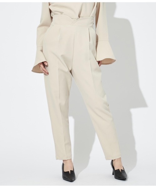 Settimissimo（セッティミッシモ）の「ハイウエスト テーパードパンツ（その他パンツ・レディース・ブラック/ベージュ・FREE）」の9枚目の写真