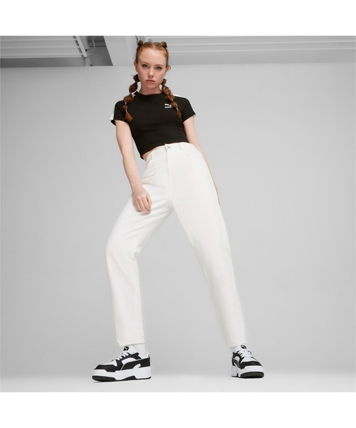 PUMA(プーマ)の「PUMA プーマ ウィメンズ PLAY.LOUD. アイコニック T7 スリム 半袖 Tシャツ(Tシャツ/カットソー・レディース・ホワイト/ブラック・X-LARGE/SMALL/LARGE/MEDIUM)」の4枚目の写真