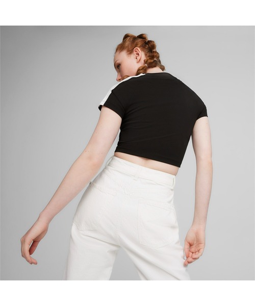 PUMA(プーマ)の「PUMA プーマ ウィメンズ PLAY.LOUD. アイコニック T7 スリム 半袖 Tシャツ(Tシャツ/カットソー・レディース・ホワイト/ブラック・X-LARGE/SMALL/LARGE/MEDIUM)」の5枚目の写真