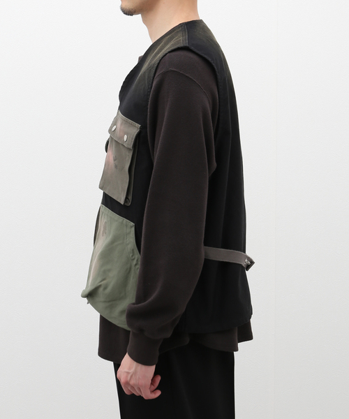 JOURNAL STANDARD J.S HOMESTEAD(ジャーナルスタンダードホームステッド)の「【J.S.Homestead】Crazy-Pattern Utility Vest(ベスト・メンズ・ブラック・FREE)」の9枚目の写真