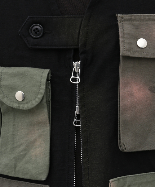 JOURNAL STANDARD J.S HOMESTEAD(ジャーナルスタンダードホームステッド)の「【J.S.Homestead】Crazy-Pattern Utility Vest(ベスト・メンズ・ブラック・FREE)」の5枚目の写真