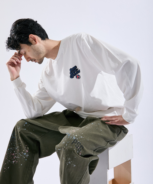 PARIS SAINT-GERMAIN(パリサンジェルマン)の「【Paris Saint-Germain】カートゥーンロゴ プリント ロングスリーブTシャツ(Tシャツ/カットソー・メンズ・ブラック/ホワイト・MEDIUM/X-LARGE)」の6枚目の写真