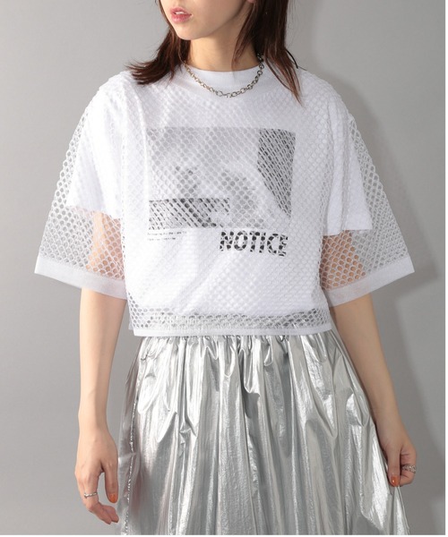 メッシュトップス　メッシュ花柄セットアップ セール】【SETUP7】sheer mesh special tops メッシュラメハーフ