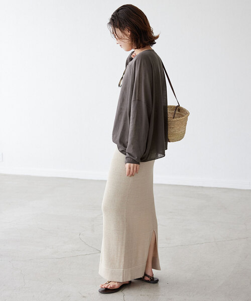slobeiena コットンシルクビックプルオーバー SLOBE IENA（スローブイエナ）の「コットンシルクビッグプル