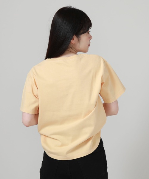 archives(アルシーヴ)の「ピグメントプリントTシャツ(Tシャツ/カットソー・レディース・ブルー/オフホワイト/オレンジ/ブラック・MEDIUM)」の17枚目の写真